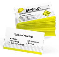 Sengul Fencing Business Cards